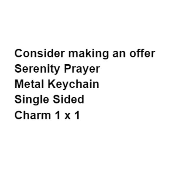 Serenity Prayer Keychain Praying Hands AA Metal Charm Single Sided Souvenir - Picture 3 of 5